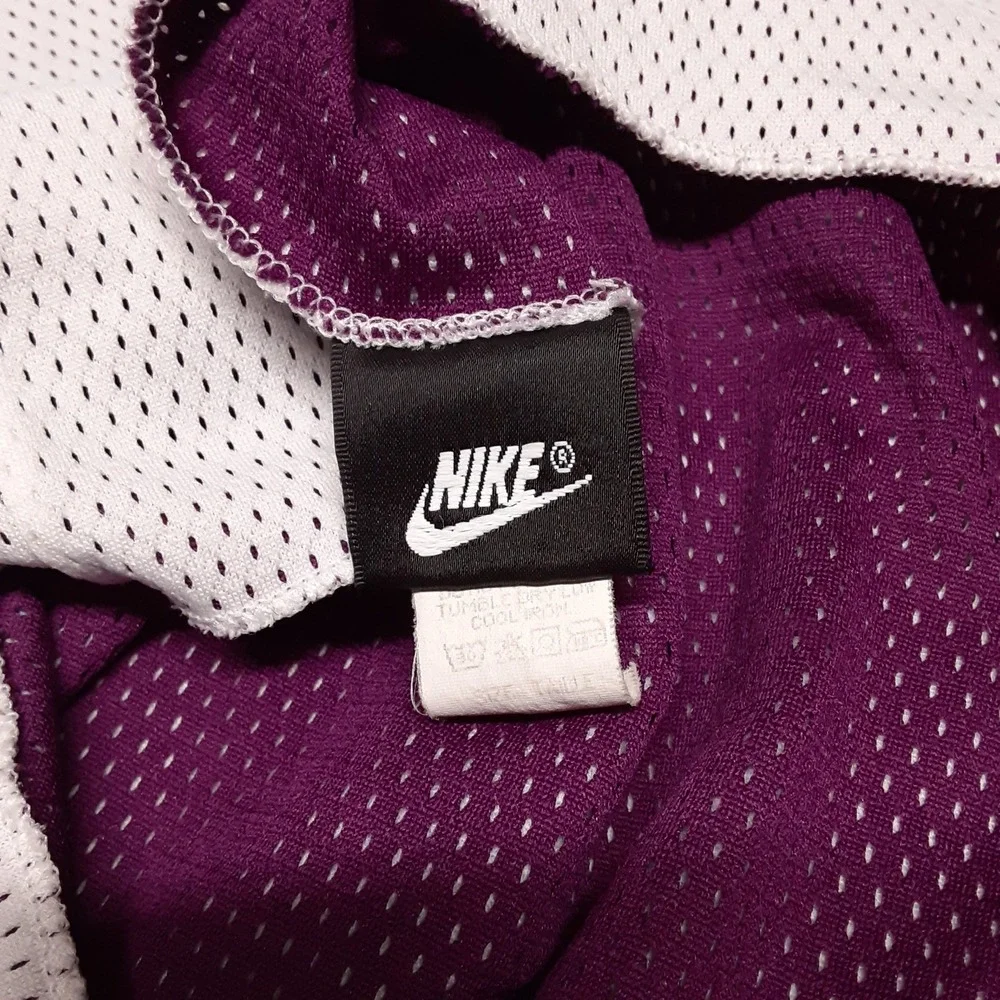 Nike Vintage Mens Reversible Swoosh Jersey Tank Top XL Purple/White Mesh 2002